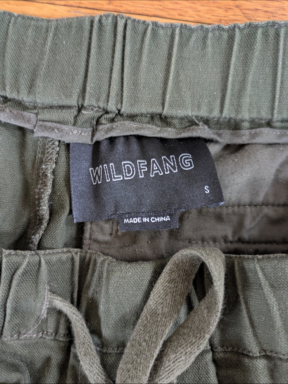 Wildfang Olive Green Drawstring Pants - Picture 3 of 5